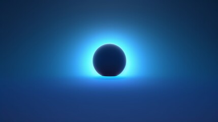 Dark Orb Illuminated by a Bright Blue Halo