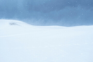 冬の鳥取砂丘の雪景色 鳥取県 鳥取砂丘