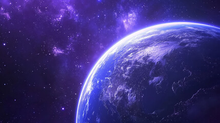 Fototapeta premium stunning view of Earth in cosmic setting