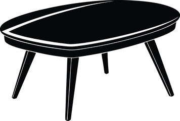 Coffee Table Silhouette Vector