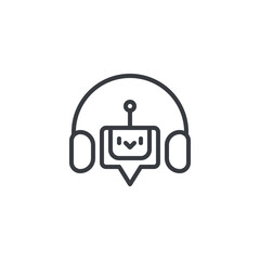 Chatbot Support line icon