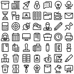 Office Job Work Icon Set. Perfect for user interface, new application
