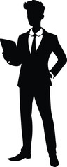 Obraz premium vector silhouette of a man