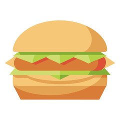 burger wrapped in paper packaging