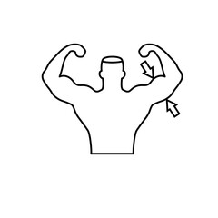 Black Line Fitness Vector Icons Minimalist Athletic Vector Icons for Fitness & Gym Equipment bodybuilder