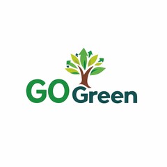 Go Green Eco Friendly Growth and Sustainability Logo