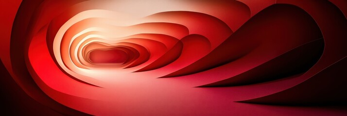 Abstract Red Swirling Tunnel  Dynamic Perspective and Gradient Design
