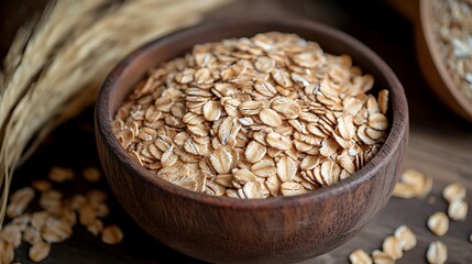 Dietary fiber for healthy eating wholegrain spelt oat flakes