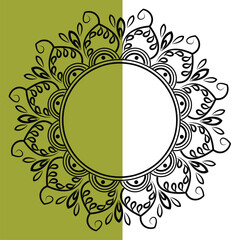 only black colors mandala for unique design 