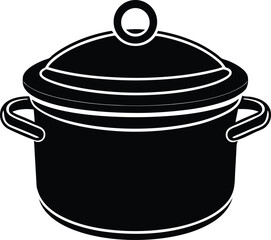 Cooking Pot Silhouette Vector