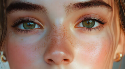 Fototapeta premium close up of face of beautiful young woman