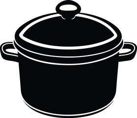 Cooking Pot Silhouette Vector