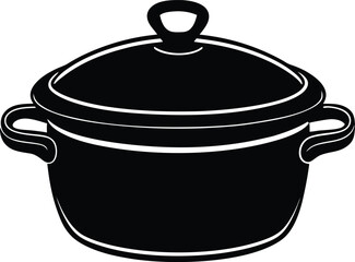 Cooking Pot Silhouette Vector