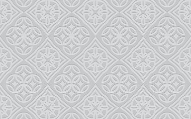 ISLAMIC ENGRAVING ARABIC PATTERN POSTER GREY BACKGROUND