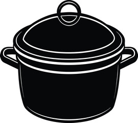 Cooking Pot Silhouette Vector