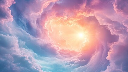 Heavenly vortex of swirling clouds