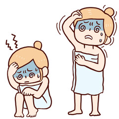 浴室でめまいや貧血になった女性
