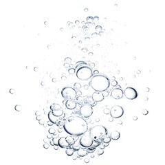 air bubbles under water isolated on white background PNG. GENERATIVE AI