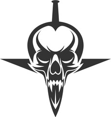 vector skull head
