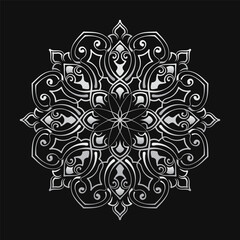 ornamental round decoration, mandala design