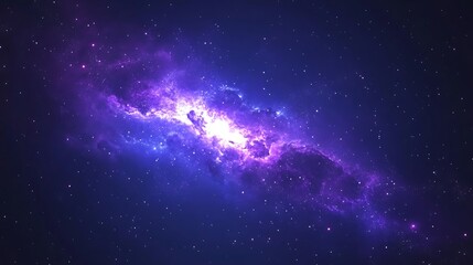 Fototapeta premium Cosmic Nebula with Purple Galaxy.