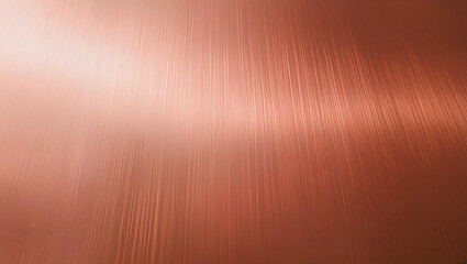 Brushed Copper Surface with Smooth Metallic Finish, Warm Gradient Hues, and Subtle Light Reflections, copper, brushed, metal, texture, surface, smooth, metallic