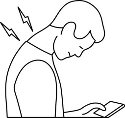 거북목2 흑백