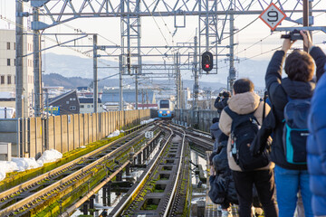 JRの臨時列車を撮る撮り鉄