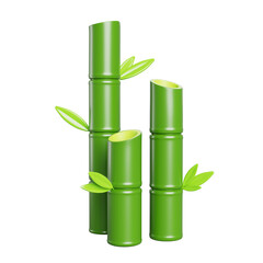 Bamboo Sugar Cane With Leaf