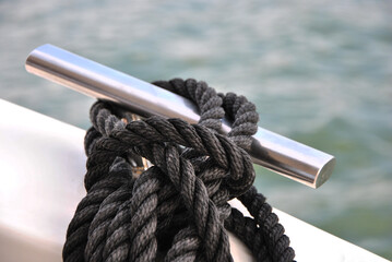 Boat deck, sailing on lake