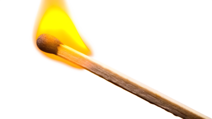 matchstick png cut out realistic object  isolated on white background PNG. GENERATIVE AI