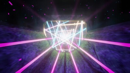 Radiant Filament Tunnel: Visual Music Loop Design - Powered by Adobe