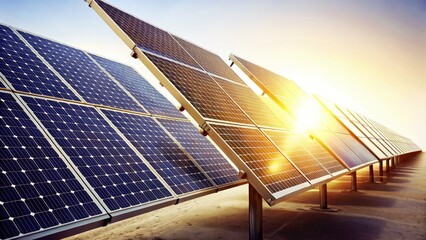 Vintage Solar Panel Collection: Isolated White Background Stock Photos