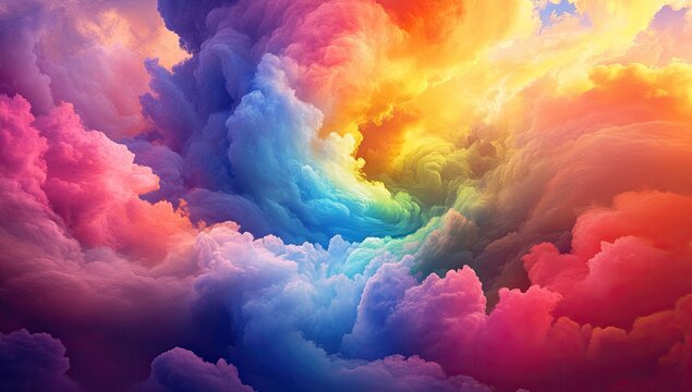 Abstract swirling clouds of vibrant colors (1)