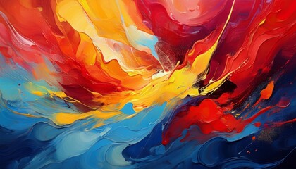 Vibrant Abstract Art with Bold Colors