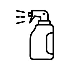 Body Spray Bottle Icon with Spray Effect  