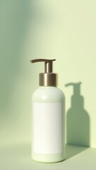 Elegant bottle of liquid soap displaying a fresh and clean look in a bright and inviting environment