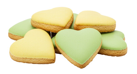 Isolated Heart Shaped Cookies