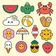 Fototapeta premium Summer Fun Flamingo, Ice Cream, and Tropical Vibes