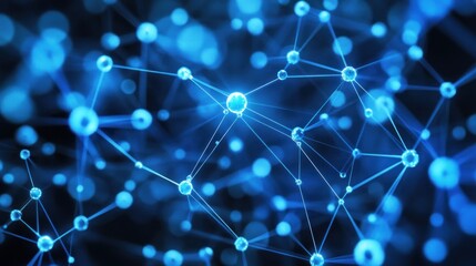Obraz premium Abstract Molecular Structure: A Deep Dive into the Intricate World of Nanoscale Connections
