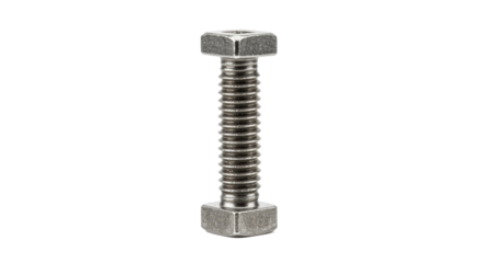 Isolated Metal Bolt with Nut
