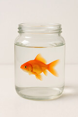 goldfish in a glass bowl