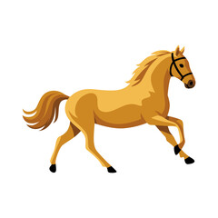 brown horse vector illustration