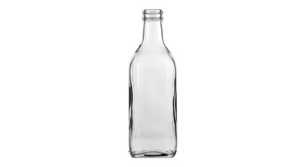 Isolated empty glass bottle