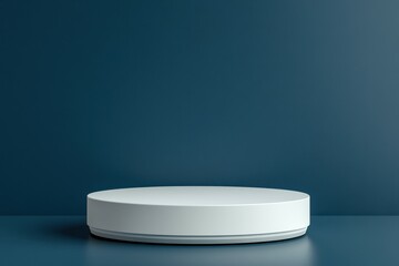 Elegance in Simplicity: A minimalist product display, featuring a pristine white pedestal against a rich, textured backdrop, creating a striking visual contrast.