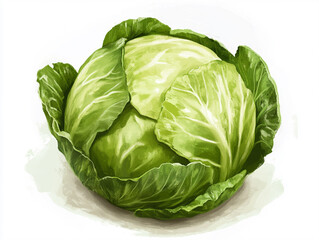 Obraz premium cabbage isolated on white background