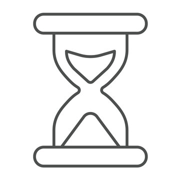 recommend clip art: Sandglass clock thin line icon, arabian desert concept. Vector graphics. Hourglass, counting time sign on white background, outline style icon for mobile or web design.