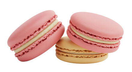 Isolated Pink Macarons