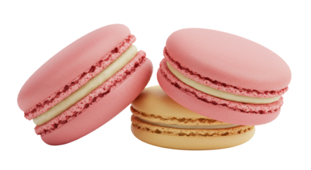 Isolated Pink Macarons