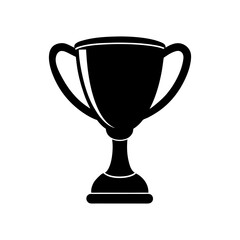 Trophy Cup Icon Black Silhouette Transparent Background 